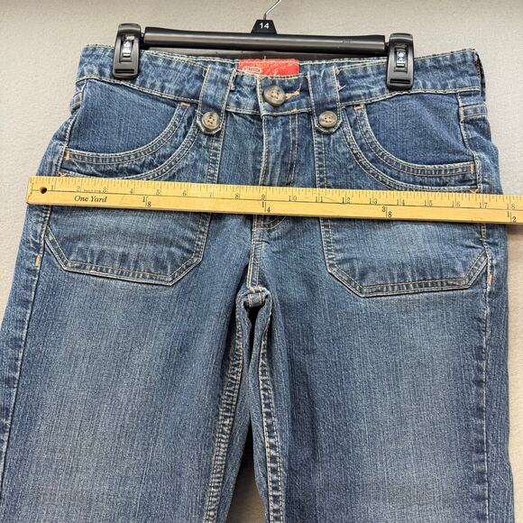 Levi Strauss Signature Jeans Women's 8 Blue Carpi Patch Pockets Y2K Preppy EUC - Picture 8 of 11